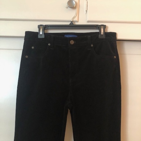 Talbots High-Rise Straight Leg Black Thin Corduroy Pants Size 8 - Picture 12 of 13